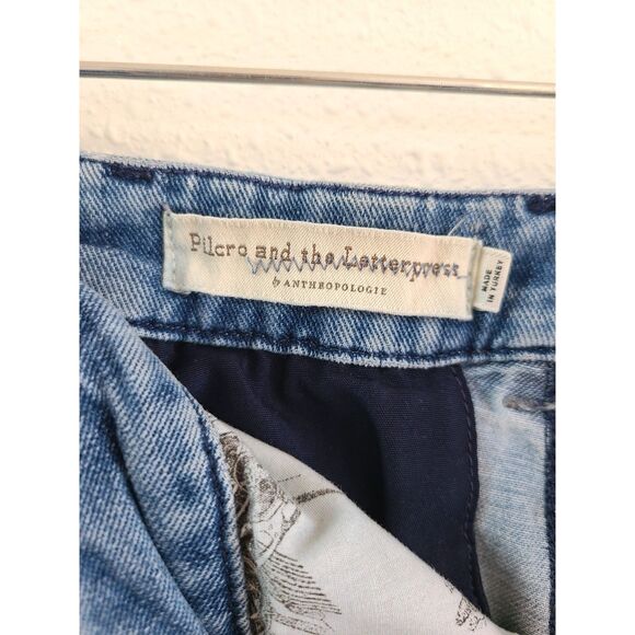 Pilcro & The Letterpress Sz 27 Slit Pocket Skinny Jeans Hook Bar Closure Minimal - Picture 8 of 10